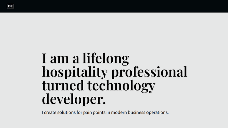 Derek Engles Site Screenshot