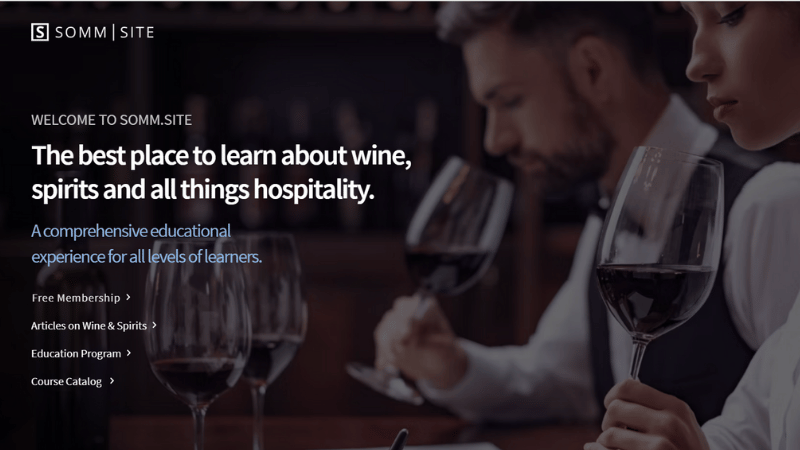 Somm Site Screenshot
