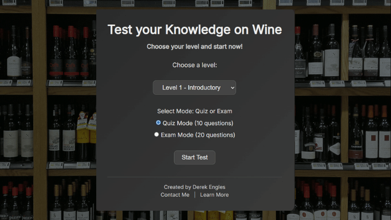 Wine Quizzes Screenshot